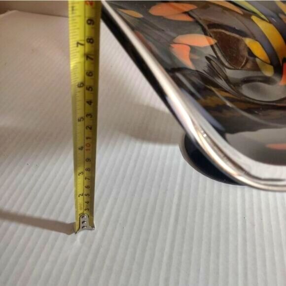 👍 Large Hand Blown Italian Glass Vase Dish. C5 - Picture 4 of 5